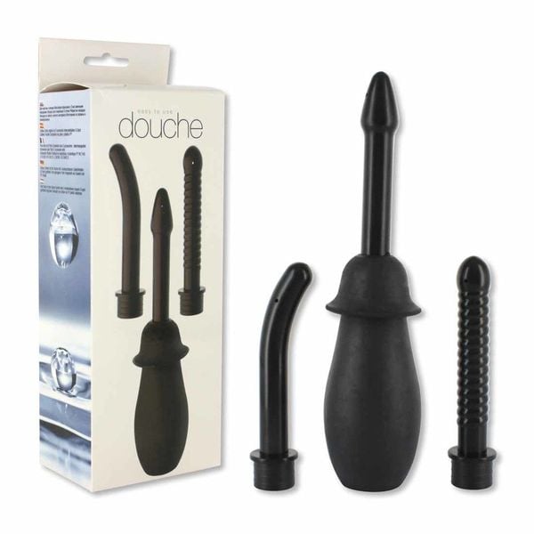 Gruszka Do Lewatywy - Irygator Anal Douche Kit Black zdjęcie 1