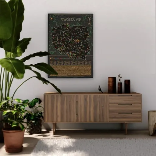 Prezent dla Piwosza: Mapa Zdrapka Piwosza w czarnej ramie zdjęcie 2