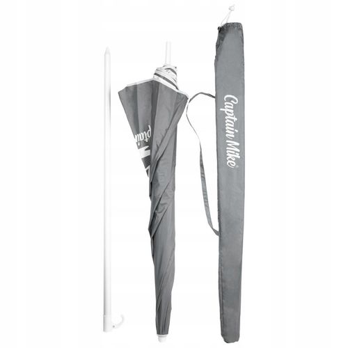 Parasol plażowy łamany z filtrem UPF50+ Captain Mike 160cm szary na Arena.pl