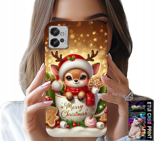 ETUI DO MOTOROLA G32 - RENIFEREK SŁODKI RENIFER ŚWIĄTECZNE WZÓR na Arena.pl