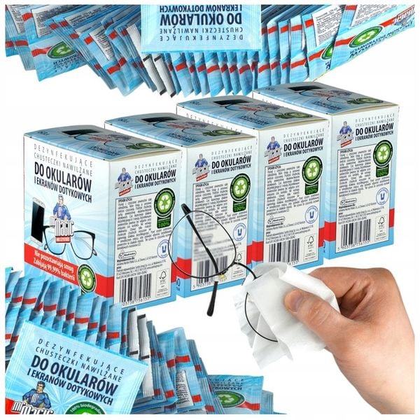 CHUSTECZKI NAWILŻANE DO OKULARÓW MR MAGIC 4x 60SZT zdjęcie 1