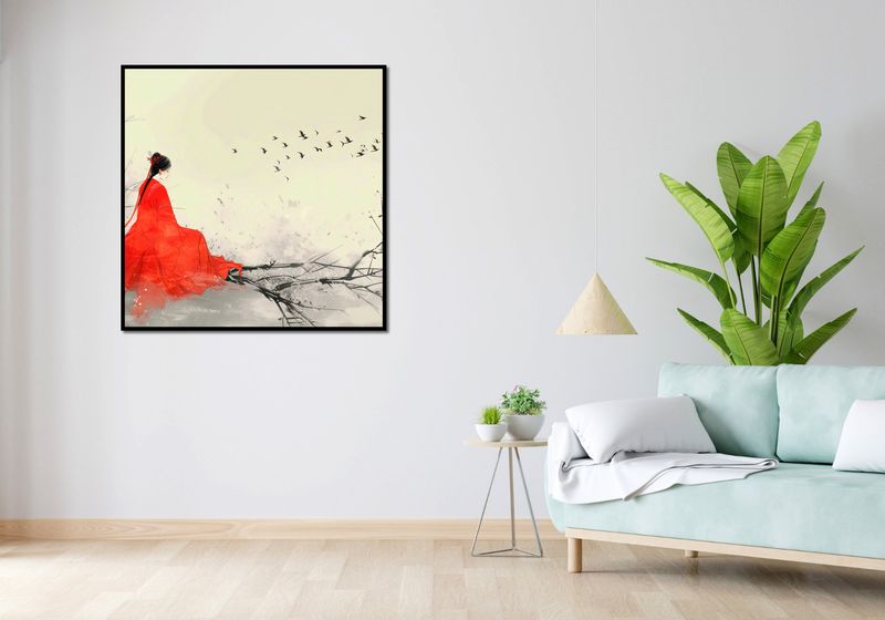 Plakat 100x100cm Diva Na Gałęzi zdjęcie 4