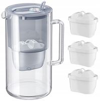 DZBANEK FILTRUJĄCY AQUAPHOR GLASS 2,5L SZKLANY SZARY +3 FILTRY