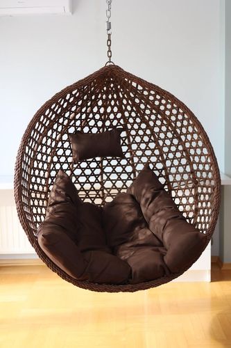 KOSZ WISZĄCY KOKON HUŚTAWKA BRĄZOWY TROPIKAL na Arena.pl