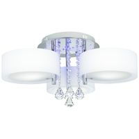 Sufitowa LAMPA glamour DRS8006/3 8C LED 180W Elem metalowa OPRAWA crystal z pilotem chrom biała