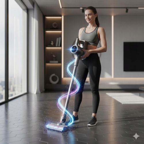 ODKURZACZ PIONOWY BEZPRZEWODOWY 31 kPa 400W HEPA Elektroszczotka LED na Arena.pl