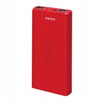 Powerbank SBS 10000 mAh 2x USB / USB-C / microUSB 10W Czerwony