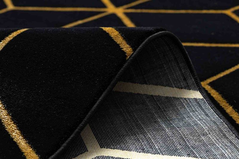 RUG/LU/MOSSE/HEXAGON2/BLACK+GOLD/80x150 zdjęcie 6