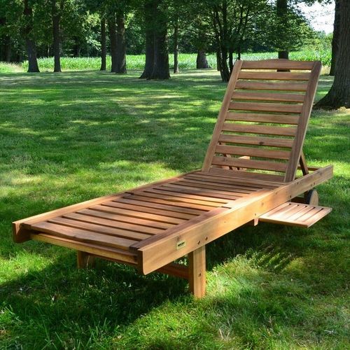 Leżak Leżanka Ogrodowy Drewniany HECHT Resort A Tropikalne Drewno Akacjowe na Arena.pl