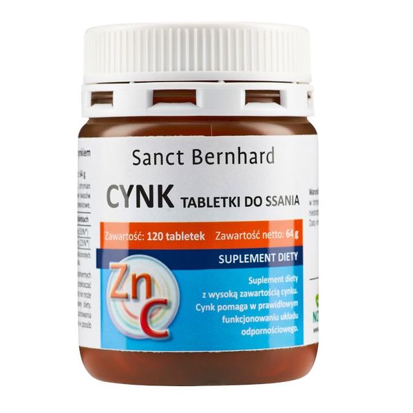 Cynk 120tab do ssania Sanct Bernhard zdjęcie 1