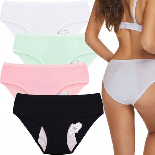 MAJTKI FIGI DAMSKIE BAWEŁNIANE MENSTRUACYJNE na miesiączkę ZESTAW na Arena.pl