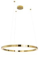 LAMPA wisząca LUXURY P0370D Maxlight LED 67W 3000K metalowa OPRAWA okrągły ZWIS pierścień ring złote