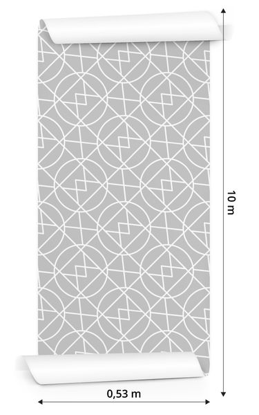 Tapeta Geometryczna Abstrakcja w Odcieniach Szarości zdjęcie 3