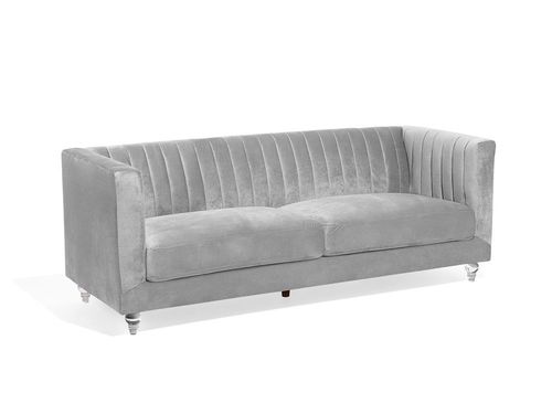 Sofa Welurowa Jasnoszara Arvika na Arena.pl