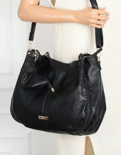 Torebka Damska Shopperka włoska marka CHARRO Pojemna A4 Torba CH6626 Czarna na Arena.pl