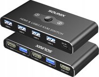 Przełącznik KVM HDMI USB 3.0 2x4 SOUNIX – Switch dla 2 Komputerów