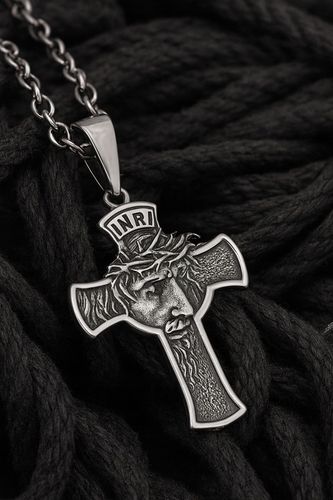 KRZYŻ SREBRNY CHRYSTUS SREBRO PRÓBA 925 OKSYDOWANY DO ŁAŃCUSZKÓW MĘSKICH na Arena.pl