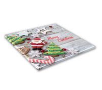 SZKLANA DESKA KUCHENNA 25x25cm - 519e pierniczki