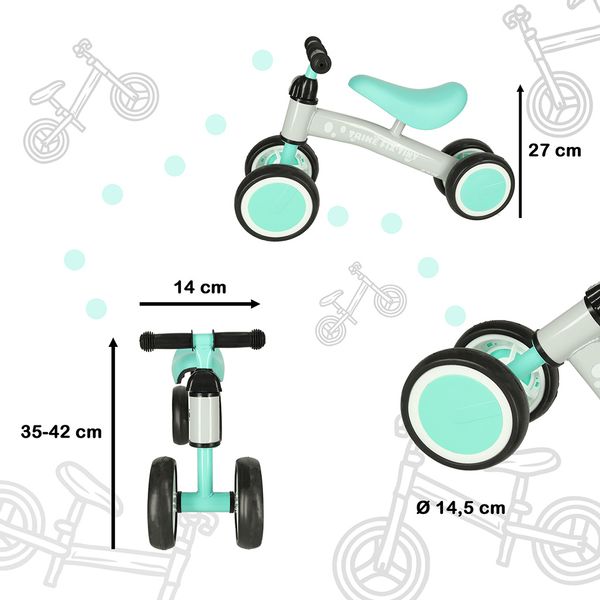 Rowerek Trike Fix Tiny czterokołowy biegowy miętowy zdjęcie 3