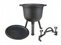 KOCIOŁEK ŻELIWNY GARNEK STOJĄCY WĘGIERSKI MYŚLIWSKI NA OGNISKO GRILL 10L