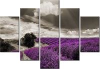 105CM 150CM OBRAZ 5 ELEM LAWENDOWY WIDOK DRUK