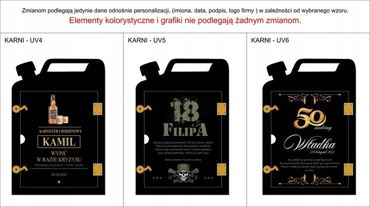 BAREK KANISTER 18 20 30 40 50 60 URODZINY NADRUK zdjęcie 3
