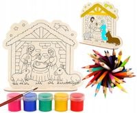 SZOPKA BOŻONARODZENIOWA Składana STAJENKA do Dekoracji Malowania Ozdabiania