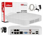 REJESTRATOR IP ZE SWITCHEM POE NVR2104-P-4KS3 4 KANAŁY DAHUA DO 12MP