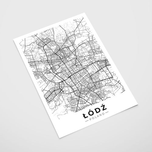Plakat mapa miasta Łódź plan miasta 40x50 cm na Arena.pl
