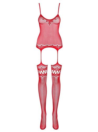 Czerwony Bodystocking - Obsessive F214 S/M/L na Arena.pl