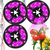 Zestaw 3X Taśma Led Plant Heckermann 1M Usb