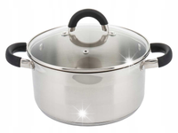 Garnek stalowy uchwyty silikonowe 4L 22cm indukcja