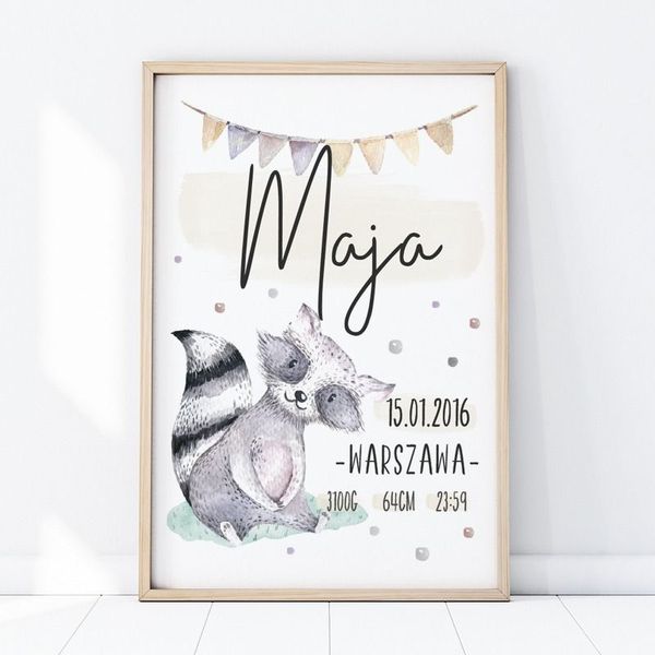 Plakat Metryczka P042- rozmiar plakatu A4 (21 cm x 29,7 cm) zdjęcie 1
