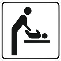 Tabliczka informacyjna Grawer 10x10 piktogram toaleta z przewijakiem