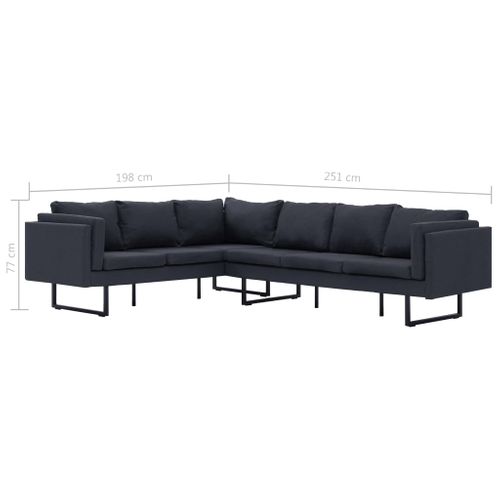 Sofa Narożna, Ciemoszara, Materiałowa na Arena.pl