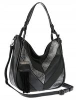 Torebka Damska Shopper Worek Pojemna Torba na Ramię Modna MC513 Czarna