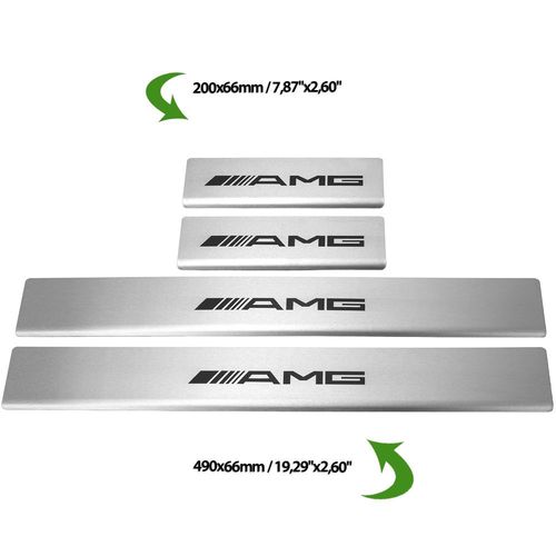 Listwa progowa MERCEDES GLC X253 AMG Stal nierdzewna 304 mat z czarnymi li na Arena.pl