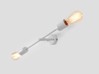 Lampa ścienna TWIGO WALL 2 L - biała regulacja położenia ramion