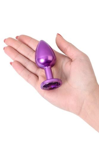purple anal plug toyfa metal,with a amethyst colored gem na Arena.pl