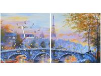 80 40CM 2 ELEM ZEGAR OBRAZ ALEJKA PARYŻU NADRUK