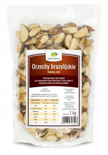 ORZECHY BRAZYLIJSKIE CAŁE - SELEN - 1000g 1kg na Arena.pl