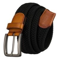 parciany pasek męski do spodni w czarnym kolorze z tradycyjną klamrą