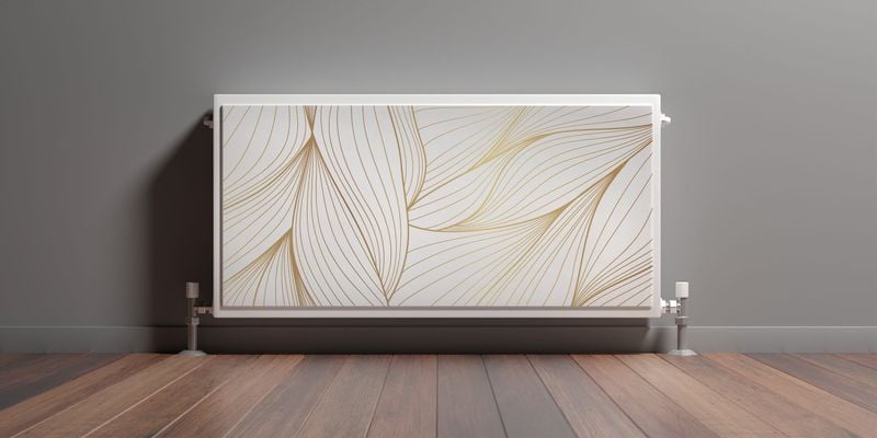 MASKOWNICA Magnetyczna Grzejnika Liście Styl Line-art 80cm x 60cm zdjęcie 3