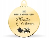 Bombka z imieniem imię srebrna złota napis grawer