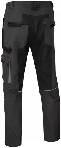 SPODNIE ROBOCZE monterskie DO PASA bojówki mocne szwy odblask na Arena.pl