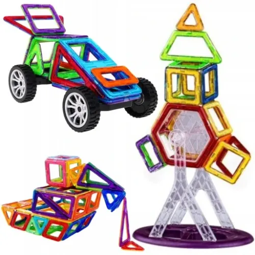 KLOCKI MAGNETYCZNE KONSTRUKCYJNE DUŻE PANELE 3D na Arena.pl