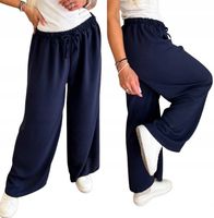 SZEROKIE luźne SPODNIE damskie KULOTY proste KOLORY