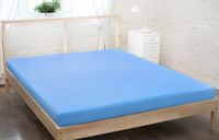 Prześcieradło frotte z gumką 140x200 niebieski GRUBE