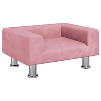 Legowisko dla psa, różowe, 50x40x26,5 cm, aksamitne