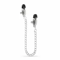 easytoys metalowe zaciski z łańcuszkiem - regulowane, szerokie końcowki